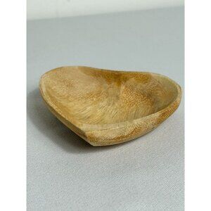 Vintage Heart Shape Wooden Trinket Dish